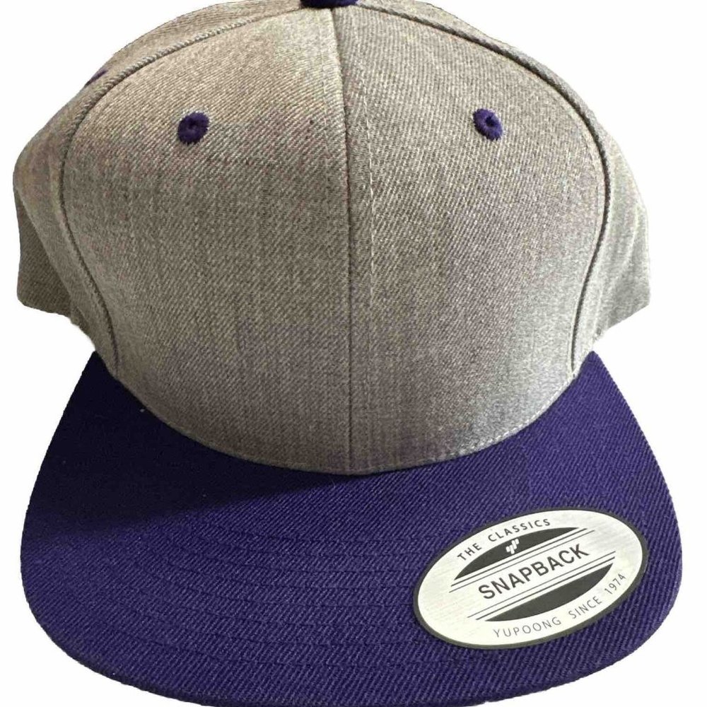 Brand New Genuine Yupoong The Classics Retro Snapback Purple/Gray